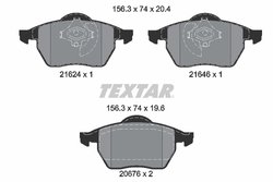 Set placute frana Textar 2162402