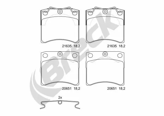 Set placute frana Breck 21635 00 703 00