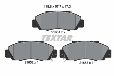 Set placute frana Textar 2165101
