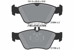 Set placute frana Textar 2166404