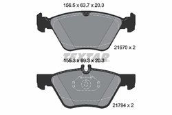 Set placute frana Textar 2167001