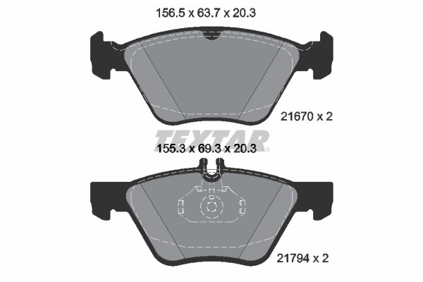 Set placute frana Textar 2167001