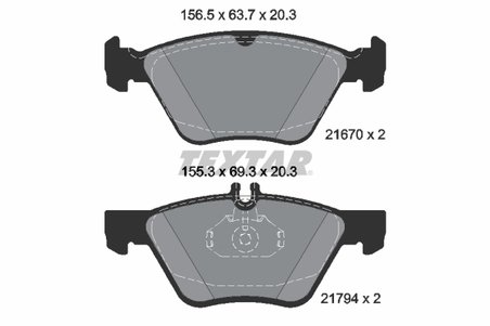 Set placute frana Textar 2167001
