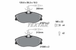 Set placute frana Textar 2167403