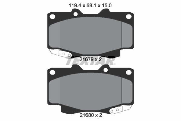Set placute frana Textar 2168001