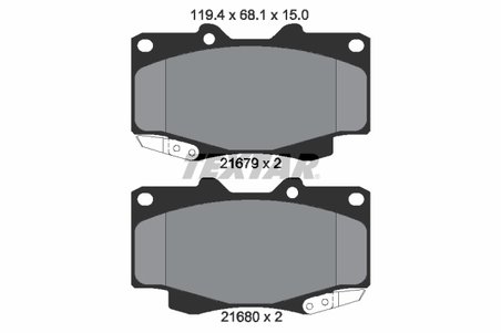 Set placute frana Textar 2168001