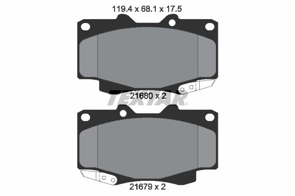 SET PLACUTE FRANA TEXTAR 2168003 - Compatibil cu TOYOTA