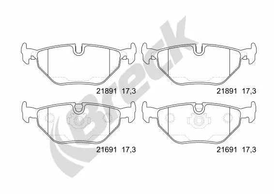Set placute frana Breck 21691 00 702 00