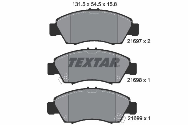 Set placute frana Textar 2169701