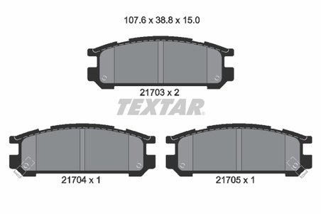 Set placute frana Textar 2170301