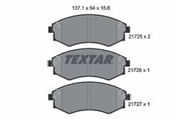 SET PLACUTE FRANA TEXTAR 2172502 - Compatibil cu DAEWOO, NISSAN, SSANGYONG