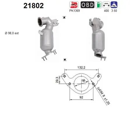 CATALIZATOR AS 21802 - Compatibil cu OPEL, VAUXHALL