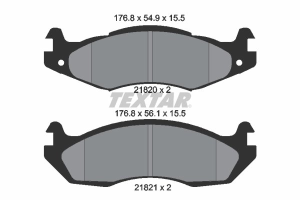 SET PLACUTE FRANA TEXTAR 2182001 - Compatibil cu AMC, HUMMER, JEEP