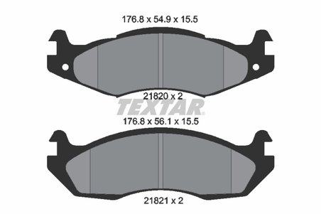 SET PLACUTE FRANA TEXTAR 2182001 - Compatibil cu AMC, HUMMER, JEEP