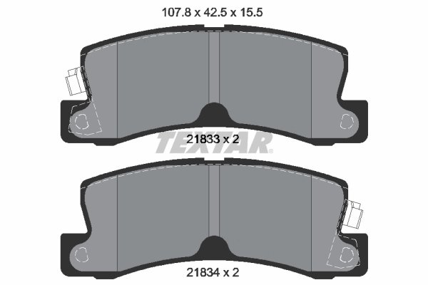 SET PLACUTE FRANA TEXTAR 2183301 - Compatibil cu HOLDEN, LEXUS, TOYOTA
