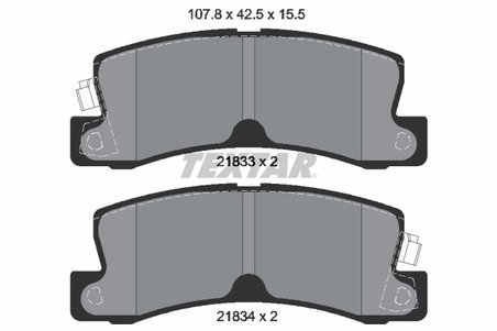 SET PLACUTE FRANA TEXTAR 2183301 - Compatibil cu HOLDEN, LEXUS, TOYOTA
