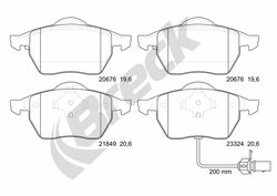 Set placute frana Breck 21849 00 701 10