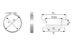 COLIER ESAPAMENT DINEX 21896 - Compatibil cu DAF