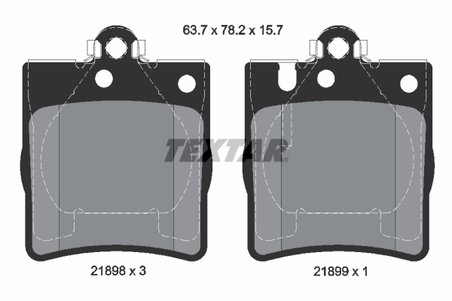 SET PLACUTE FRANA TEXTAR 2189803 - Compatibil cu MERCEDES-BENZ