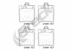 Set placute frana Breck 21899 00 702 20