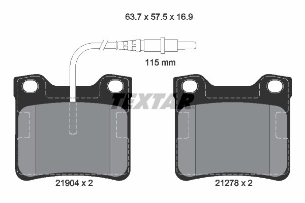 Set placute frana Textar 2190403