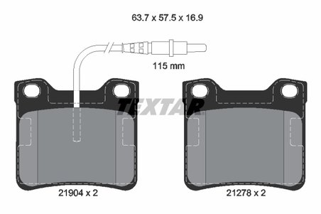Set placute frana Textar 2190403