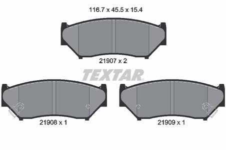 SET PLACUTE FRANA TEXTAR 2190701 - Compatibil cu CHEVROLET, SUZUKI