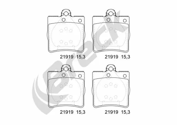SET PLACUTE FRANA BRECK 21919 00 702 00 - Compatibil cu CHRYSLER, MERCEDES-BENZ