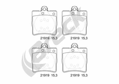 SET PLACUTE FRANA BRECK 21919 00 702 00 - Compatibil cu CHRYSLER, MERCEDES-BENZ