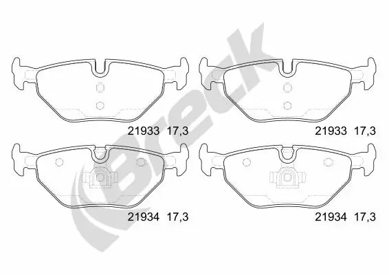 Set placute frana Breck 21934 00 704 00