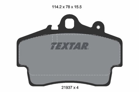 SET PLACUTE FRANA TEXTAR 2193702 - Compatibil cu PORSCHE