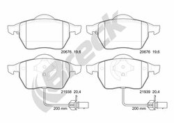 Set placute frana Breck 21938 00 701 10