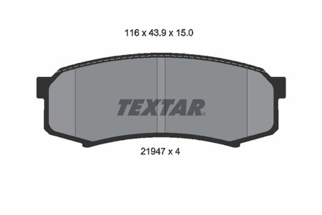 SET PLACUTE FRANA TEXTAR 2194701 - Compatibil cu JMC, LEXUS, MITSUBISHI, MITSUBISHI (GAC), TOYOTA, TOYOTA (FAW)