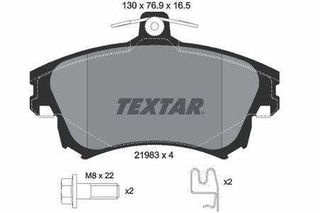 SET PLACUTE FRANA TEXTAR 2198304 - Compatibil cu MITSUBISHI, SMART, VOLVO