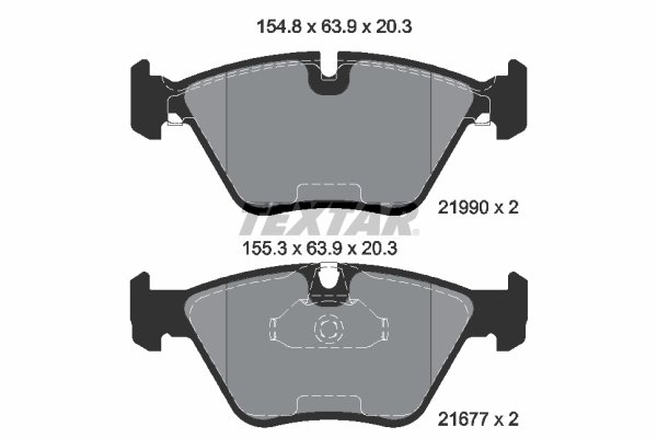 SET PLACUTE FRANA TEXTAR 2199003 - Compatibil cu BMW