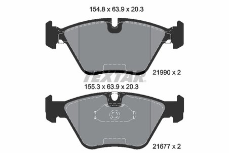 SET PLACUTE FRANA TEXTAR 2199003 - Compatibil cu BMW