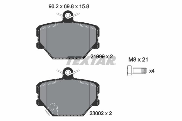 SET PLACUTE FRANA TEXTAR 2199901 - Compatibil cu SMART