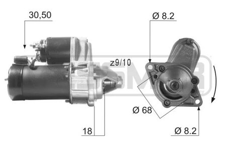 ELECTROMOTOR ERA 220001A - Compatibil cu BEDFORD, CHEVROLET, DAEWOO, FIAT, OPEL, VAUXHALL