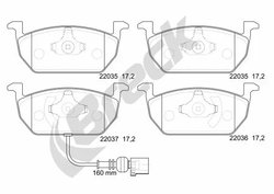 Set placute frana Breck 22035 00 701 00