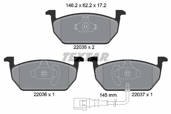 Set placute frana Textar 2203501
