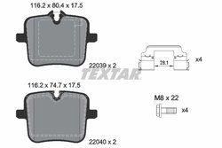 Set placute frana Textar 2203901