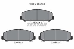 SET PLACUTE FRANA TEXTAR 2204201 - Compatibil cu INFINITI, NISSAN, SUZUKI