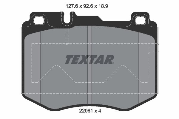 SET PLACUTE FRANA TEXTAR 2206101 - Compatibil cu MERCEDES-BENZ, MERCEDES-BENZ (BBDC)