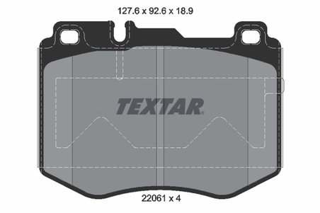 SET PLACUTE FRANA TEXTAR 2206101 - Compatibil cu MERCEDES-BENZ, MERCEDES-BENZ (BBDC)