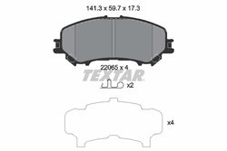 SET PLACUTE FRANA TEXTAR 2206503 - Compatibil cu NISSAN, NISSAN (DFAC), RENAULT, RENAULT (DFAC)