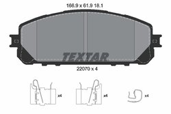 SET PLACUTE FRANA TEXTAR 2207001 - Compatibil cu JEEP, JEEP (GAC FCA)