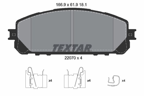 Set placute frana Textar 2207001