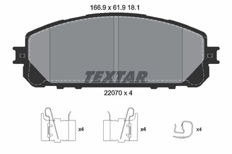 Set placute frana Textar 2207001