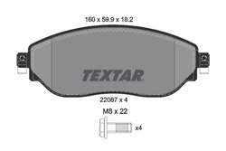 Set placute frana Textar 2208701