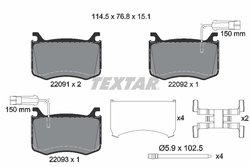 Set placute frana Textar 2209101